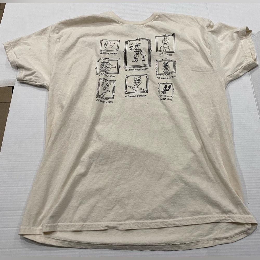 San Antonio SPURS Game day beige Takis Sponsor Shirt Wemby NBA Basketball XL